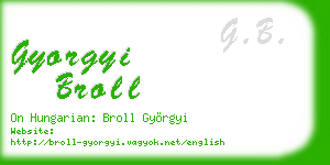 gyorgyi broll business card